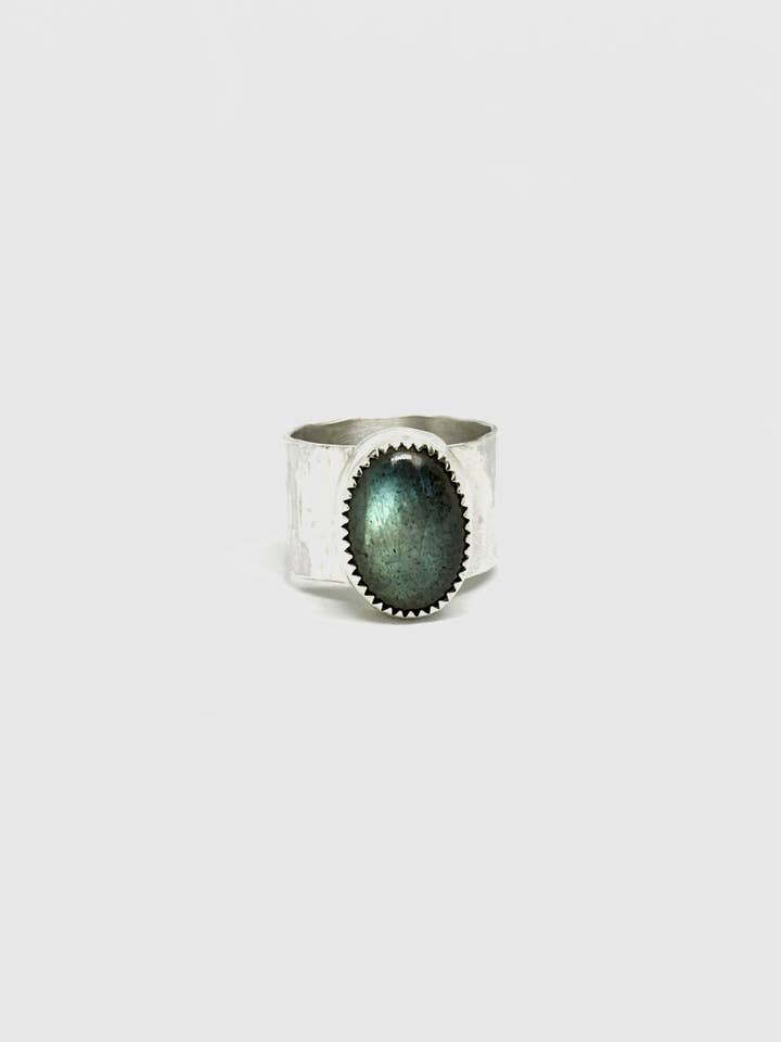 Dikke ring van labradoriet voor wholesale door SchaeferWorks Jewelry