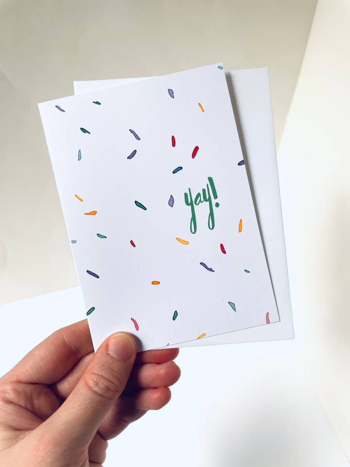 Tarjetas de felicitación, tarjetas de felicitación con confeti de YAY para venta al por mayor de Atelier By Cat