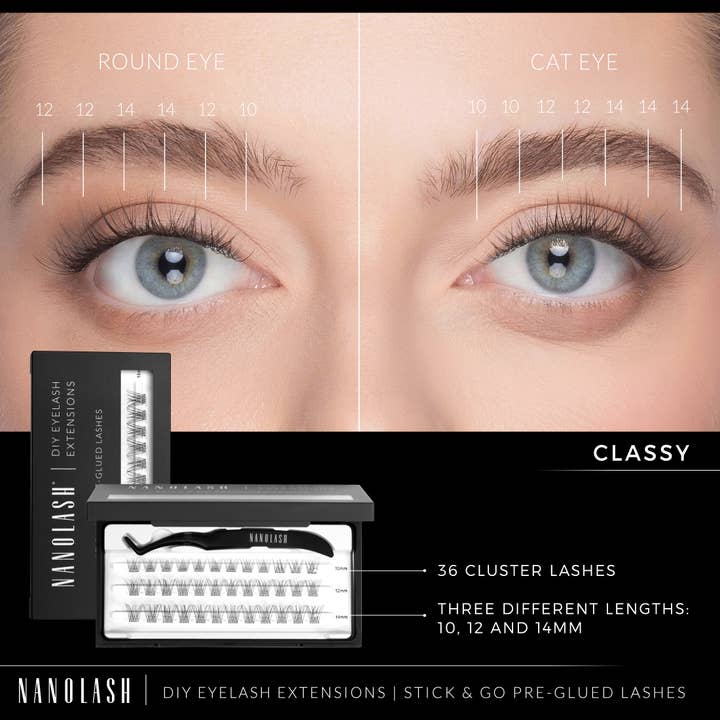 Everett Cosmetics - Wholesale False/Fake Eyelashes - Nanolash DIY Stick & Go Pre-Glued Lashes11