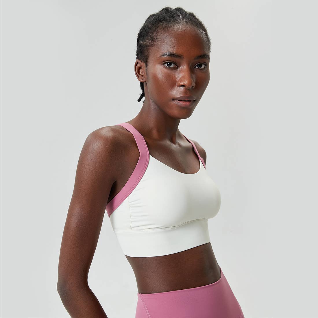 Sodalemon - Wholesale Sports Bra - Women's - Full Coverage With Wide Straps Contrast Color Sports Bra12