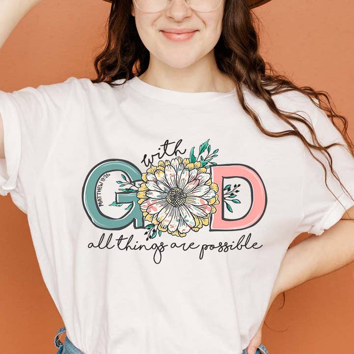 Flower from God Graphic Tee for wholesale by Jaylanie