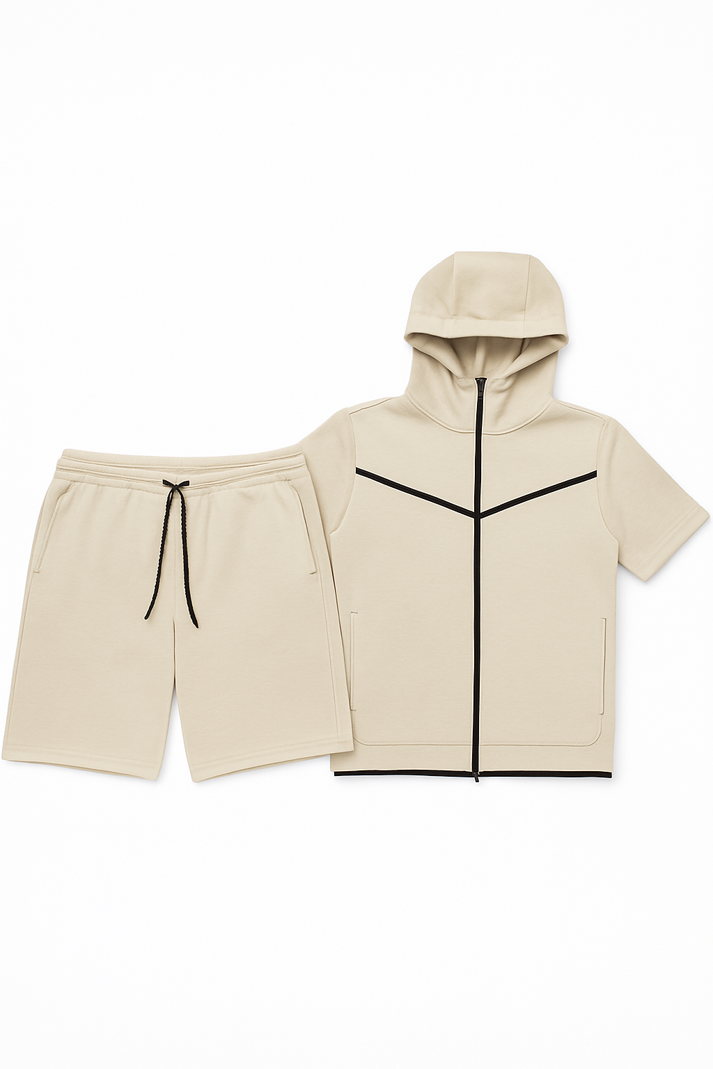 Amorica NYC - Wholesale Activewear Set - Men's - Men’s TechFlex Hooded Zip-Up Short Set4