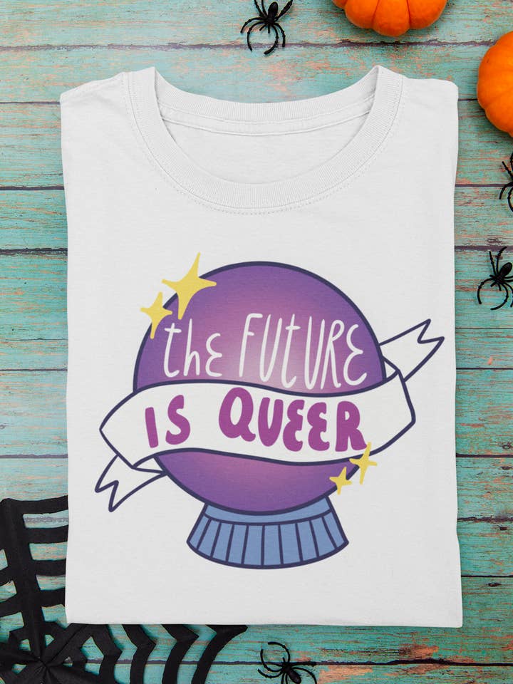 O futuro é queer - T-shirt unissexo em algodão biológico por atacado de Chiaralascura