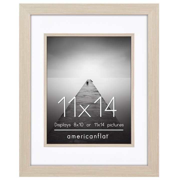 Americanflat - Wholesale Picture Frame - Picture Frame with Decorative Inner Mat Accent - Glass