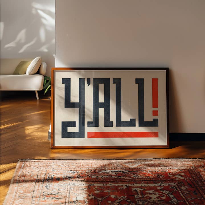 Tejas Country Club - Wholesale Art Print - Y'all Typography Art Print (FLAT)2