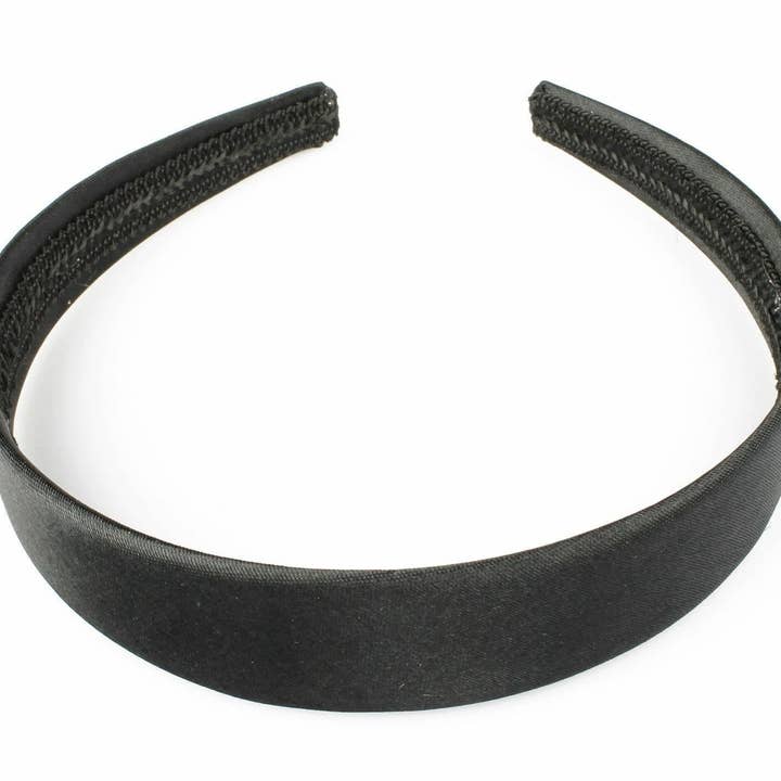 Topkids Accessories - Wholesale Fashion headband – women's - Satin Alice Headband Head Band Hairband Hair Band Women for Adult Girls Kids School 60s 70s 80s Plain Aliceband 2.5cm 1" Thick Wide Hard11