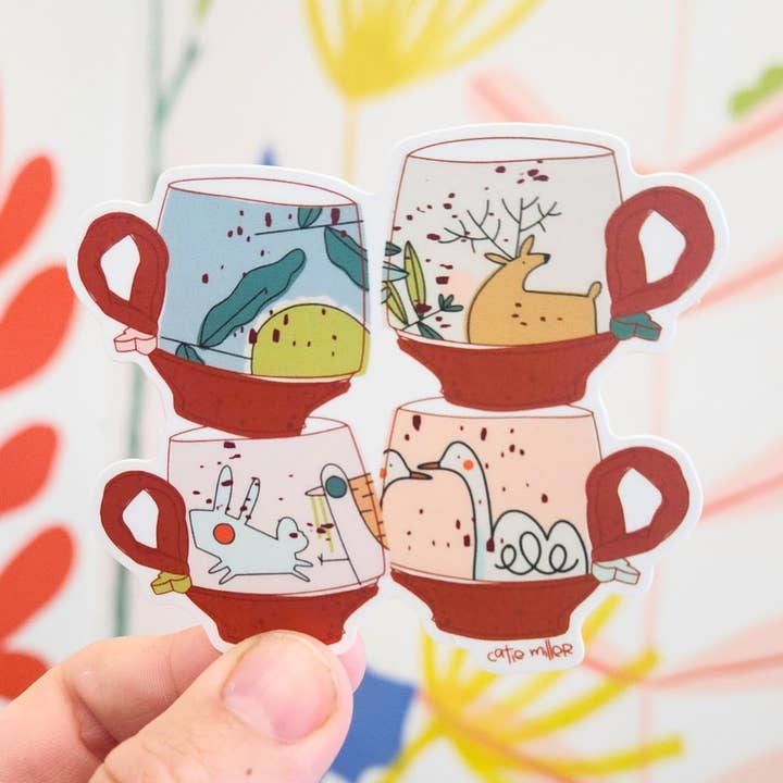 Mugs Vinyl Sticker 10 Pack - Wholesale for wholesale by Catie Miller Ceramics