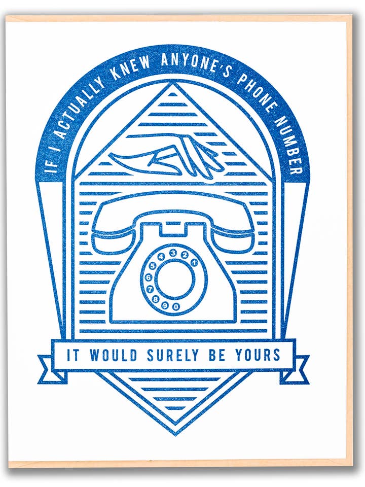If I Actually Knew Anyone's Phone Number for wholesale by Paper Bandit Press