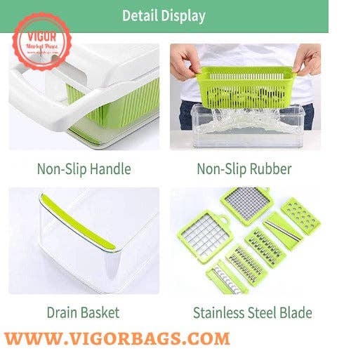 VIGOR - Wholesale Kitchen Tool/Gadget - Professional Vegetable Slicer for Kitchen 12 in 111