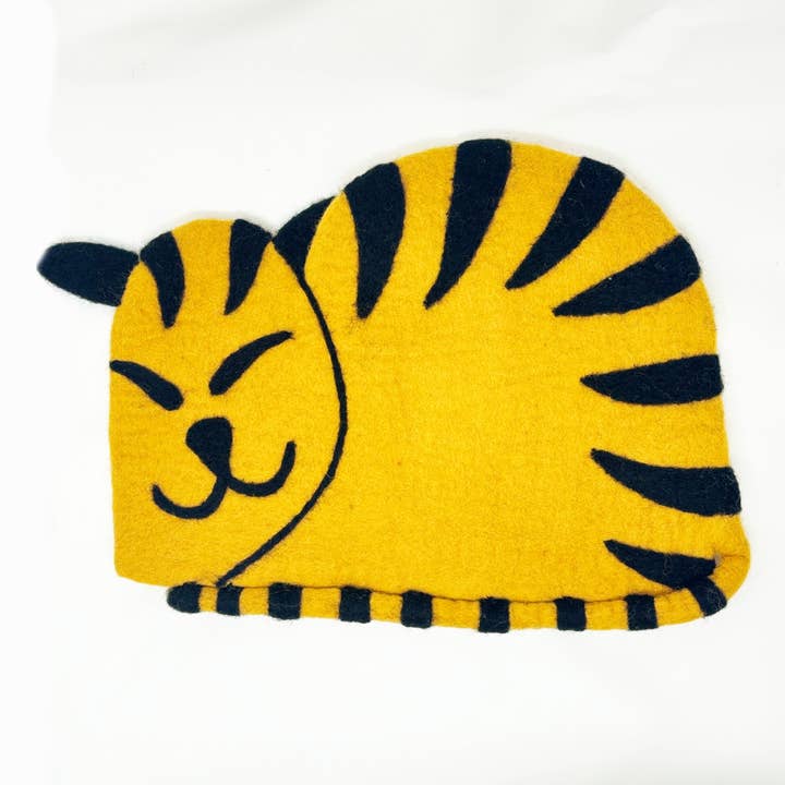 Everest Pet Supply & Gifts - Venta al por mayor Teteras - Calientate de Tetera Diseño de Gato, 100% Lana, Hecho a Mano, Afieltrado
