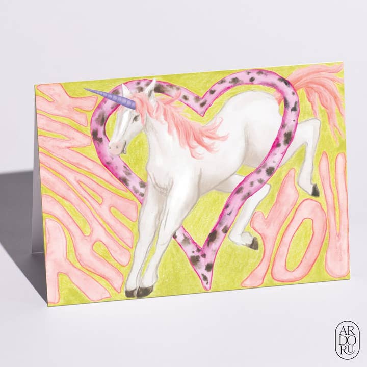 Carte de remerciement - « Merci, tu es unique » pour la vente par ArdorU