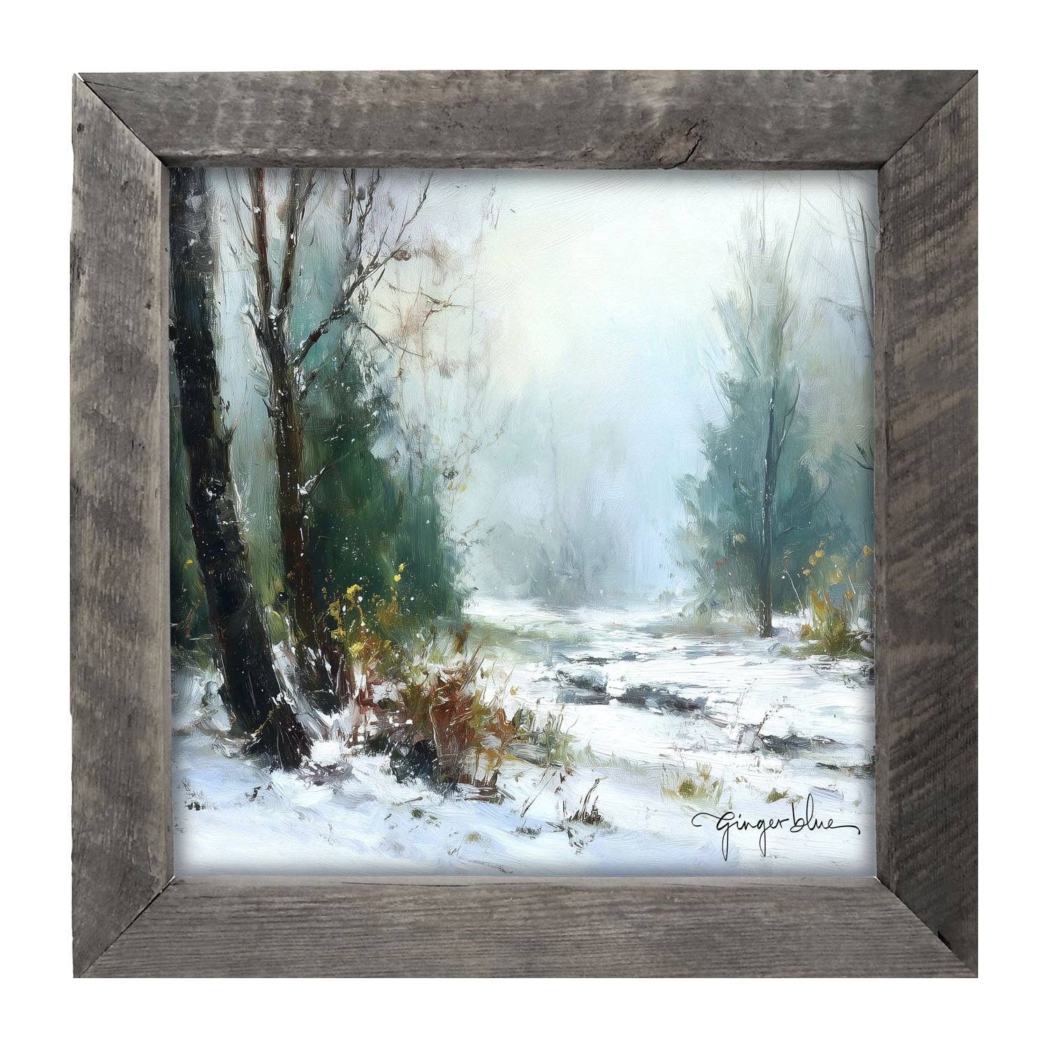 ginger blue - Wholesale Art Print - Snowy Forest1