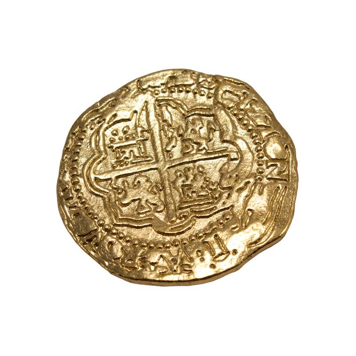 Morgan's Revenge Pirate Treasure Replica Gold Coins & Top Game Set Morgan's Revenge Pirate Treasure Replica Gold Coins & Top Game Set
