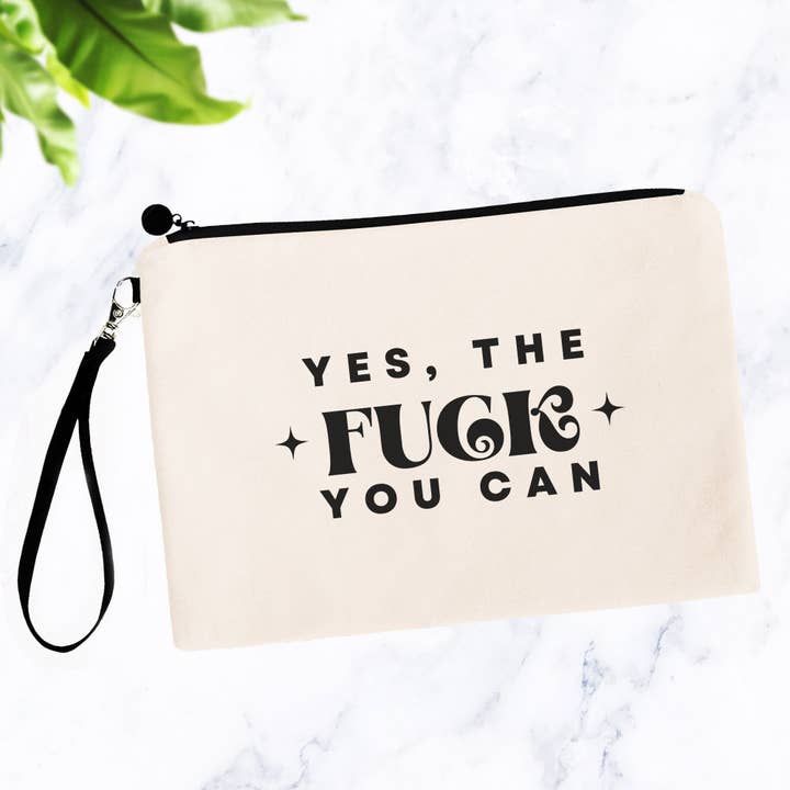 Yes the Fuck You Can Makeup Bag for wholesale by SheMugs