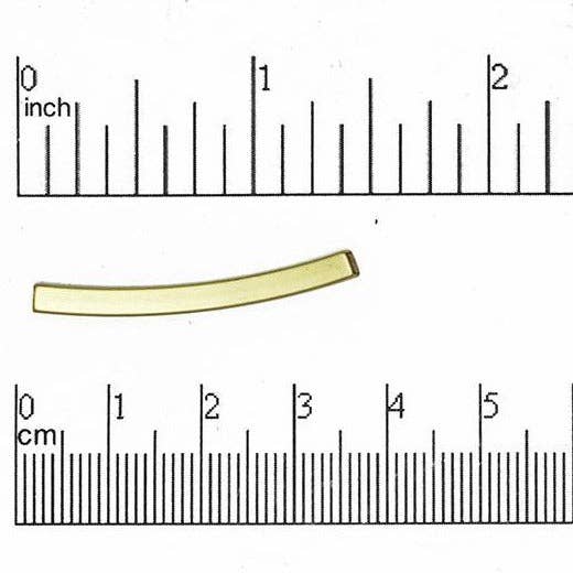 Continental Beads - Wholesale Craft Supplies - Square Curved Tube Sold by the Piece - K39