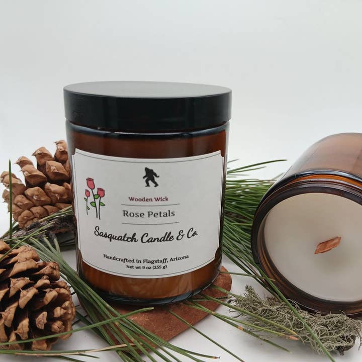Sasquatch Candle Company - Wholesale Jar/Filled Candle - Rose Petals1