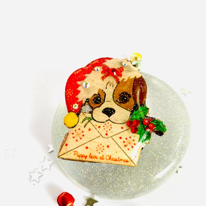 Rosie Rose Parker – Großhandel Broschen – Hundegeschenke, Weihnachtsbrosche, Welpengeschenk, Schmuck, Großbritannien