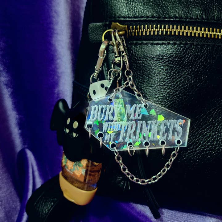 SHOPMALASTORE - Wholesale Keychain - Women's - COFFIN TRINKET KEYCHAIN - "BURY ME WITH MY TRINKETS"17