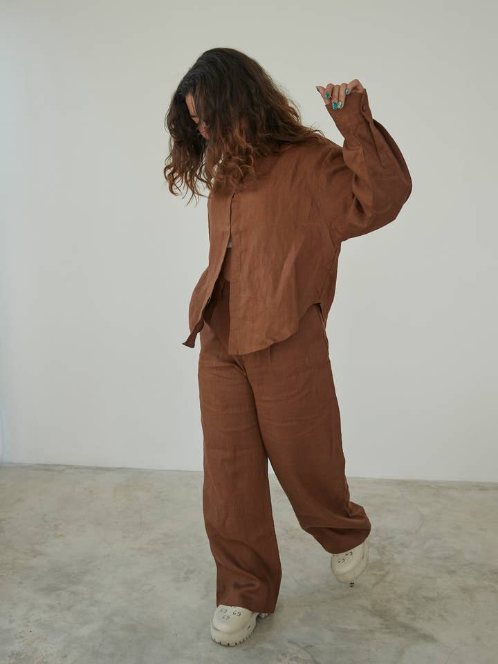 La blusa cuadrada de lino para venta al por mayor de balm wears