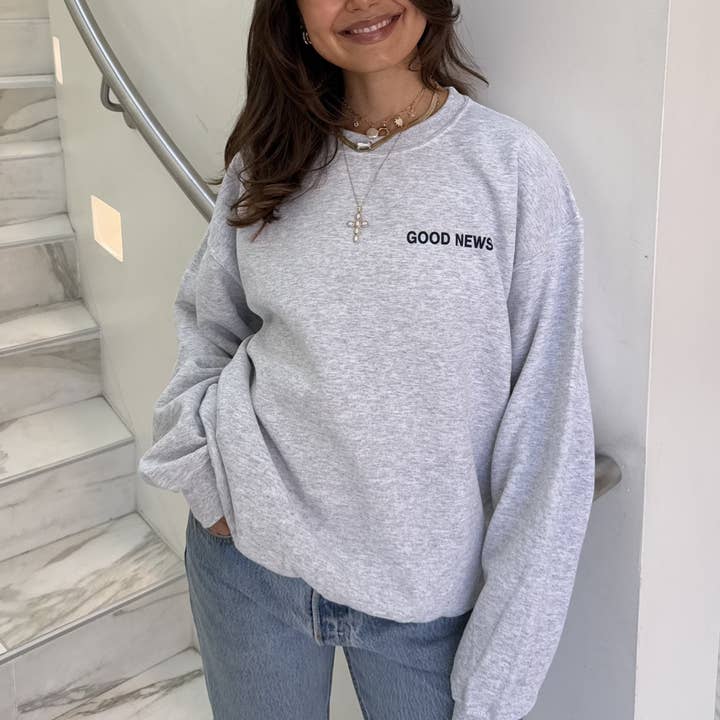 He Would Love First - Wholesale Sweatshirt - Women's - NEW EXCLUSIVE | "DEAR PERSON BEHIND ME" CREWNECK |ASH/NAVY4