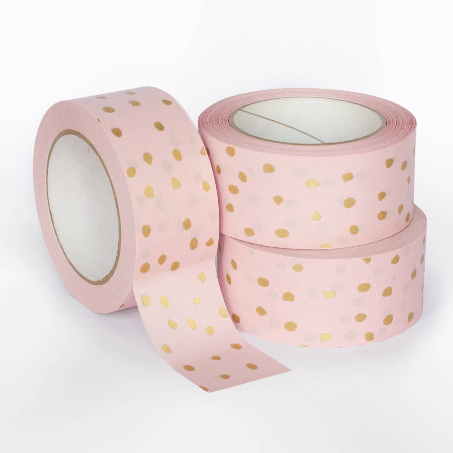 Packplan - Wholesale Tape - Pink tape with gold polka, Packaging tape4