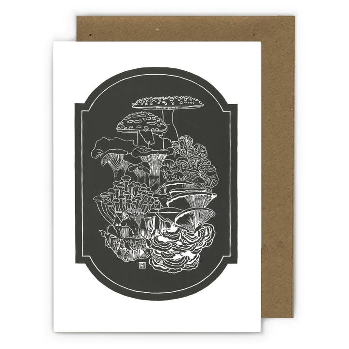 Mushroom Vignette A7 CARD for wholesale by Lynn-oleum