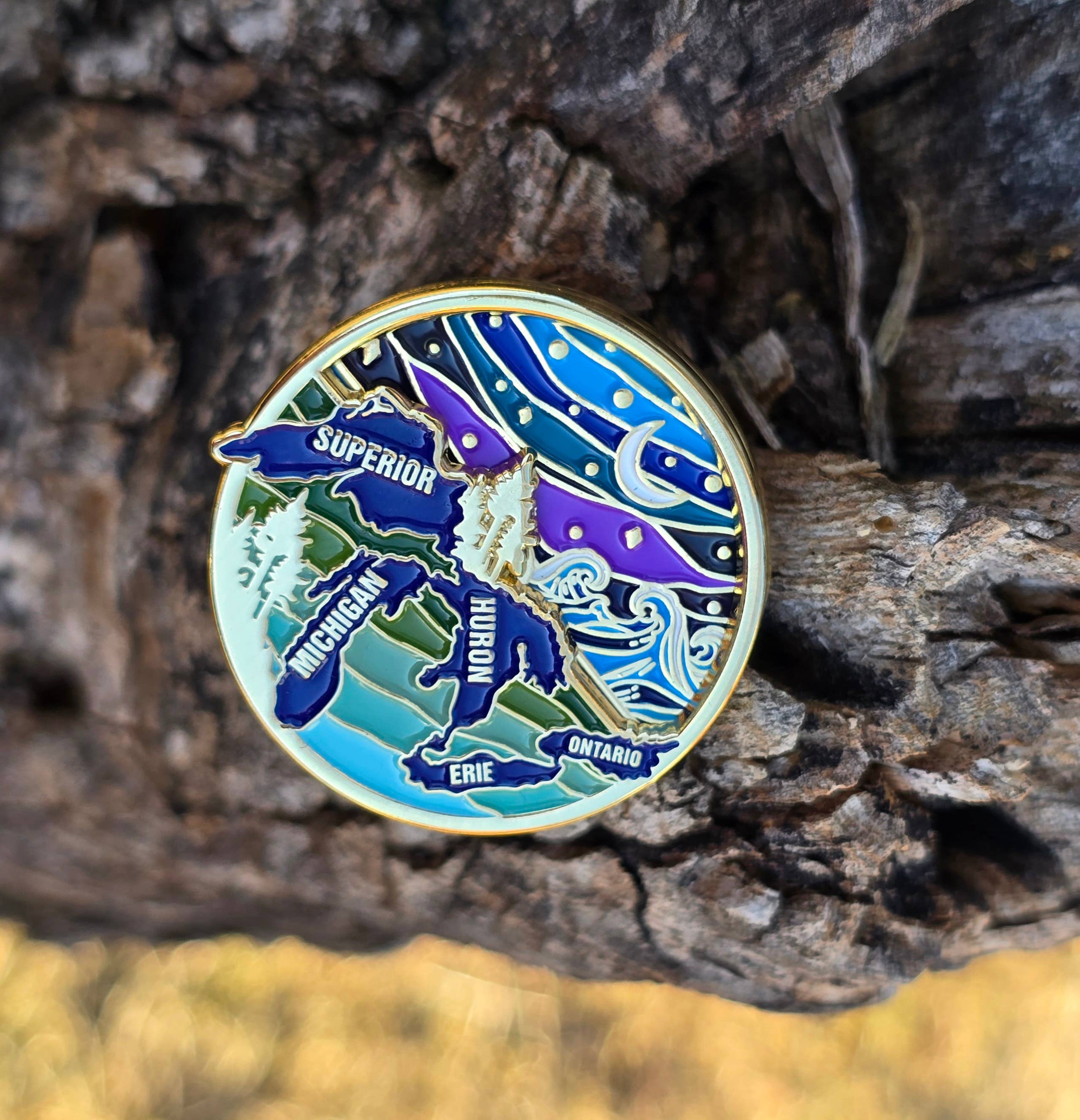Art Factory LLC - Wholesale Lapel Pin/Button - Great Lakes spinning enamel pin3