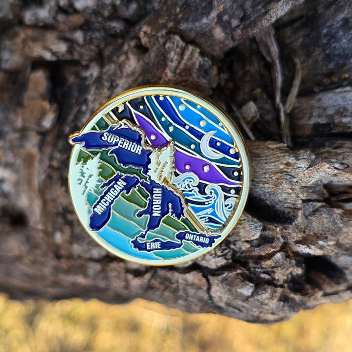 Art Factory LLC - Wholesale Lapel Pin/Button - Great Lakes spinning enamel pin3