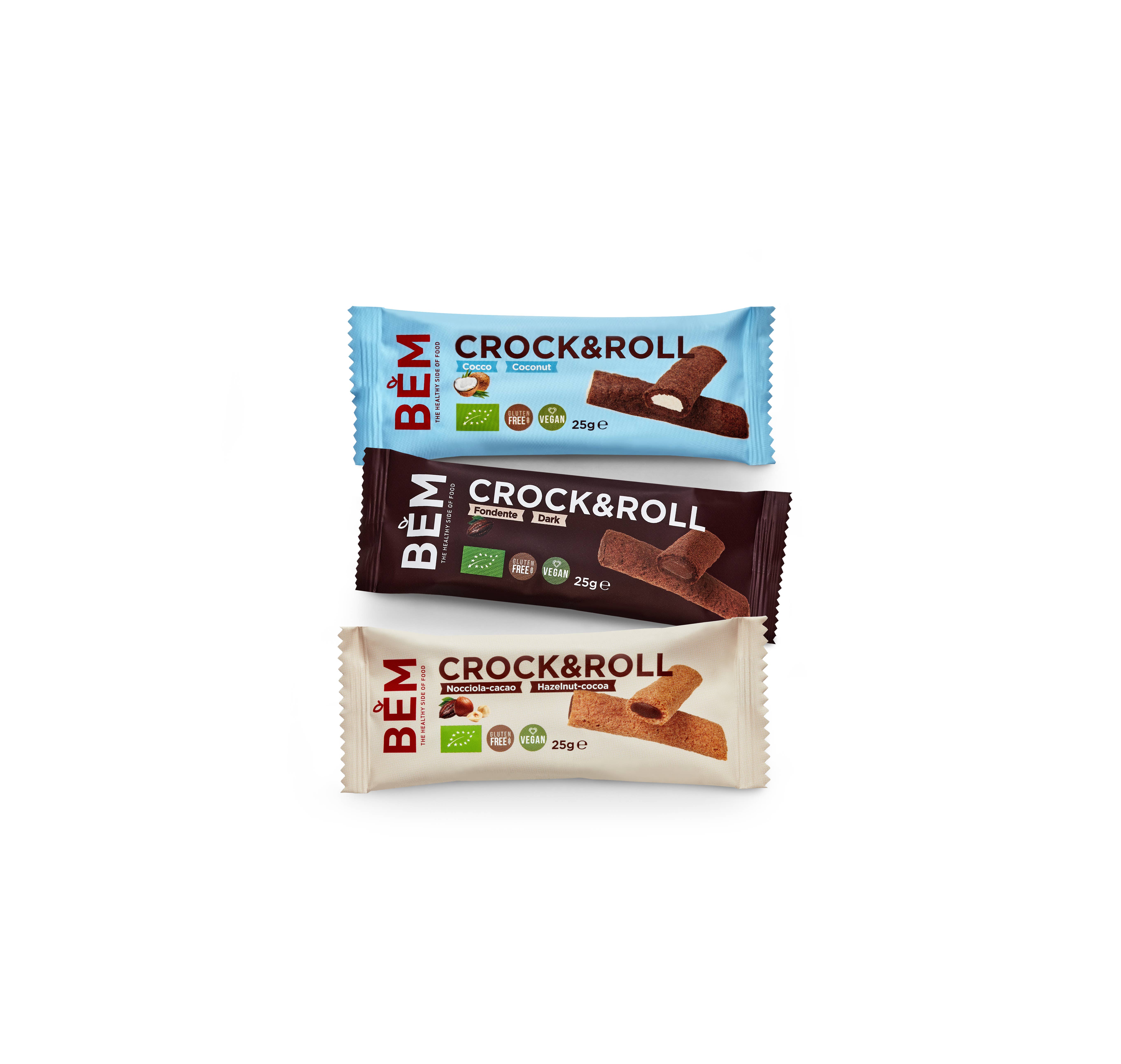 BEM Snacks - Wholesale Snack Bar - Hazelnut Crock 'n' Roll Healthy Snack 100% Made Italy2