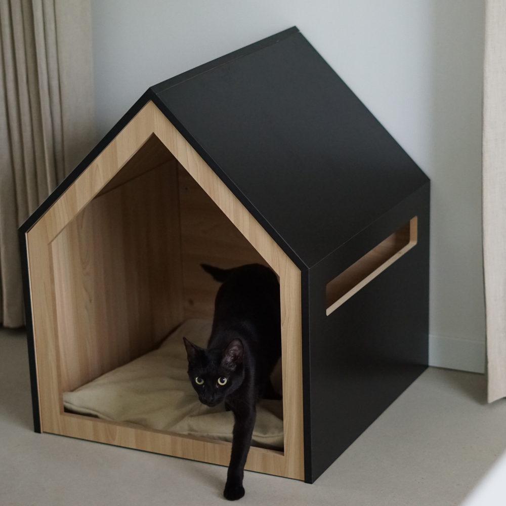 STUDIO ANIMAUX - Wholesale Pet Bed - Cat/Dog - Pet house | wood | black | 58 x 58 x 65 cm14