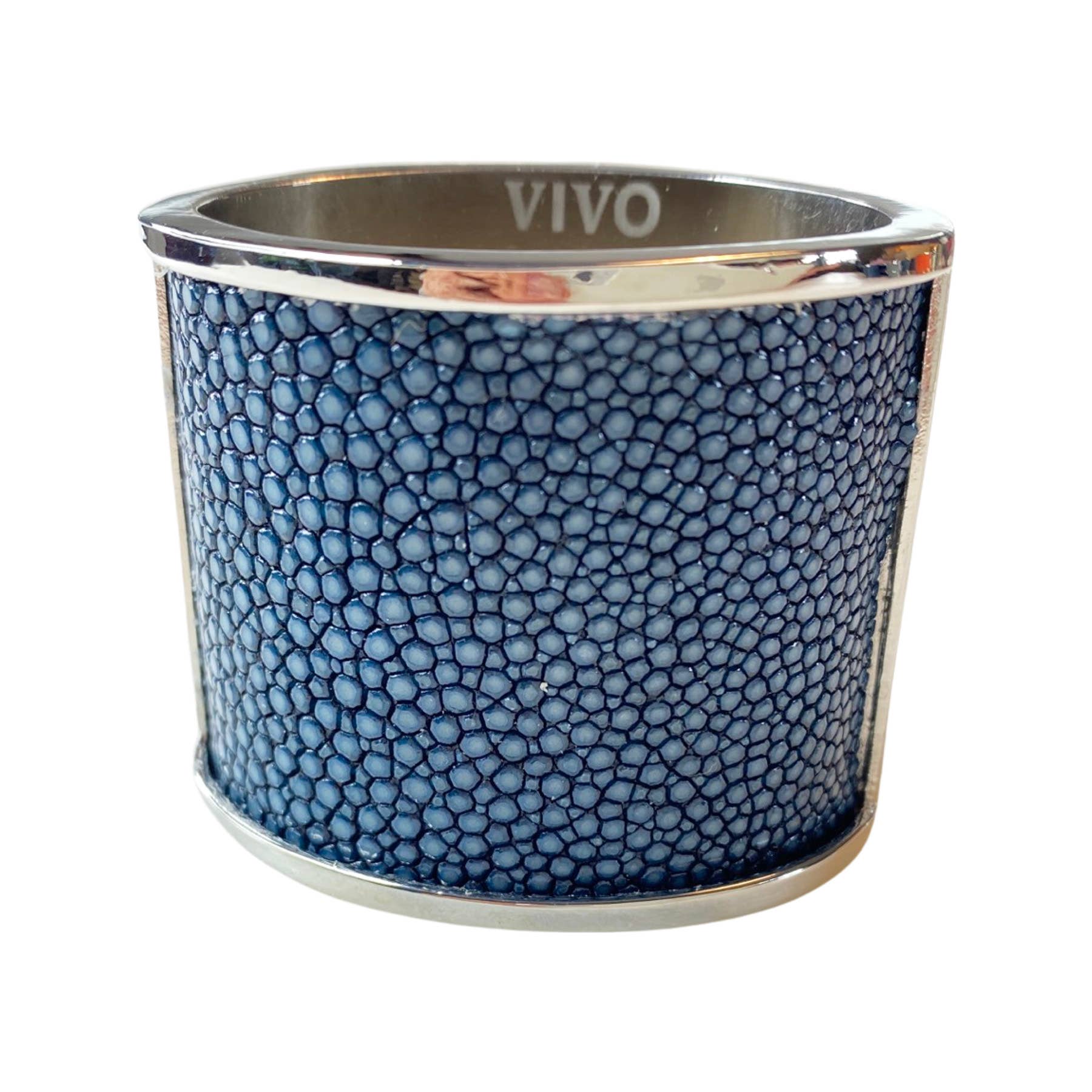 VIVO - Wholesale Napkin Ring - Genuine Shagreen Inlay Silver Napkin Ring8