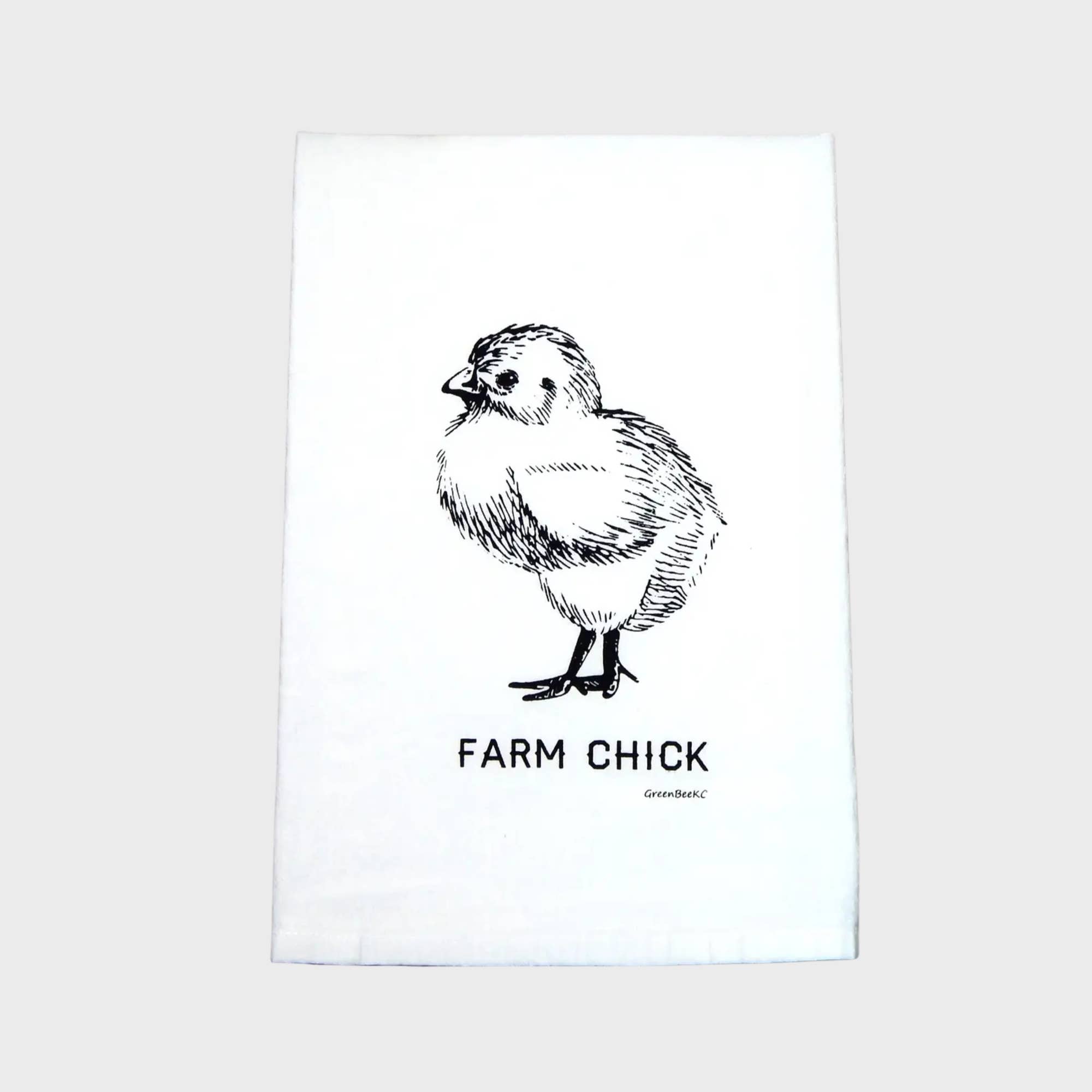 Green Bee Tea Towels - Wholesale Tea Towel - Farm Chick Kitchen Towel | Tea Towels | Chicken Dish Towels0