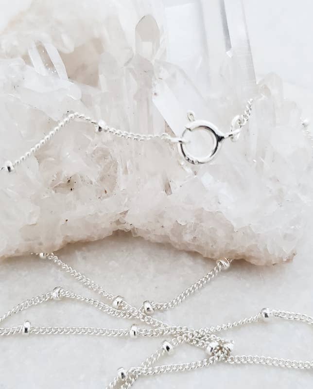 Sosie Designs - Wholesale Link & Chain Necklace - 18" Sterling Silver Satellite Beaded Chain2