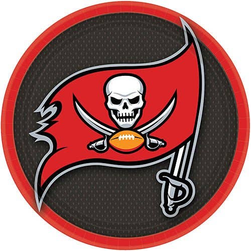 Tampa Bay Buccaneers - 9" Paper Plates (8ct) for wholesale by Party Expo, LLC