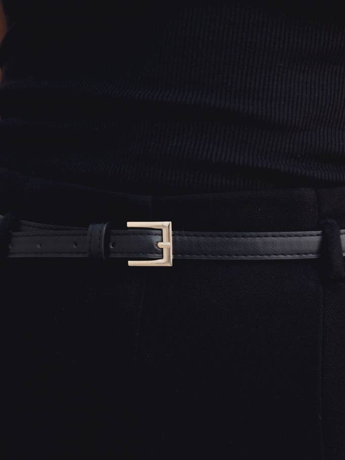 Black CULOTTE TROUSERS WITH BELT for wholesale on Faire