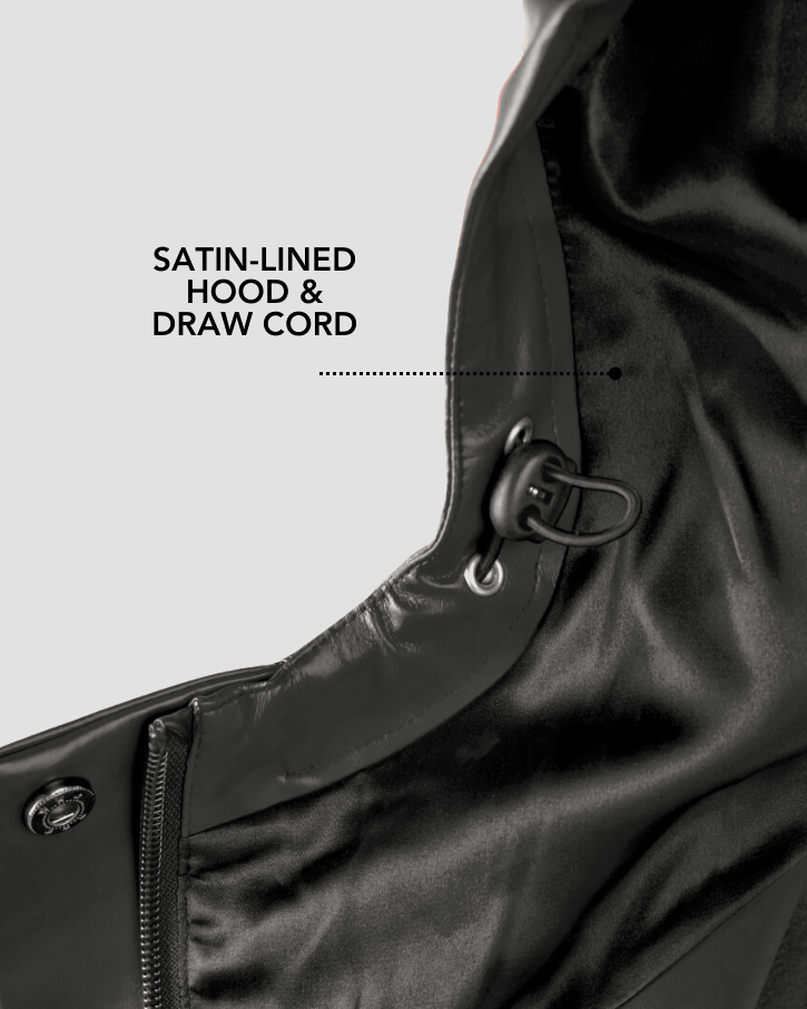 Hairbrella – wholesale Raincoat – Women's – Hairbrella Satin-Lined, Waterproof Rain Jacket3