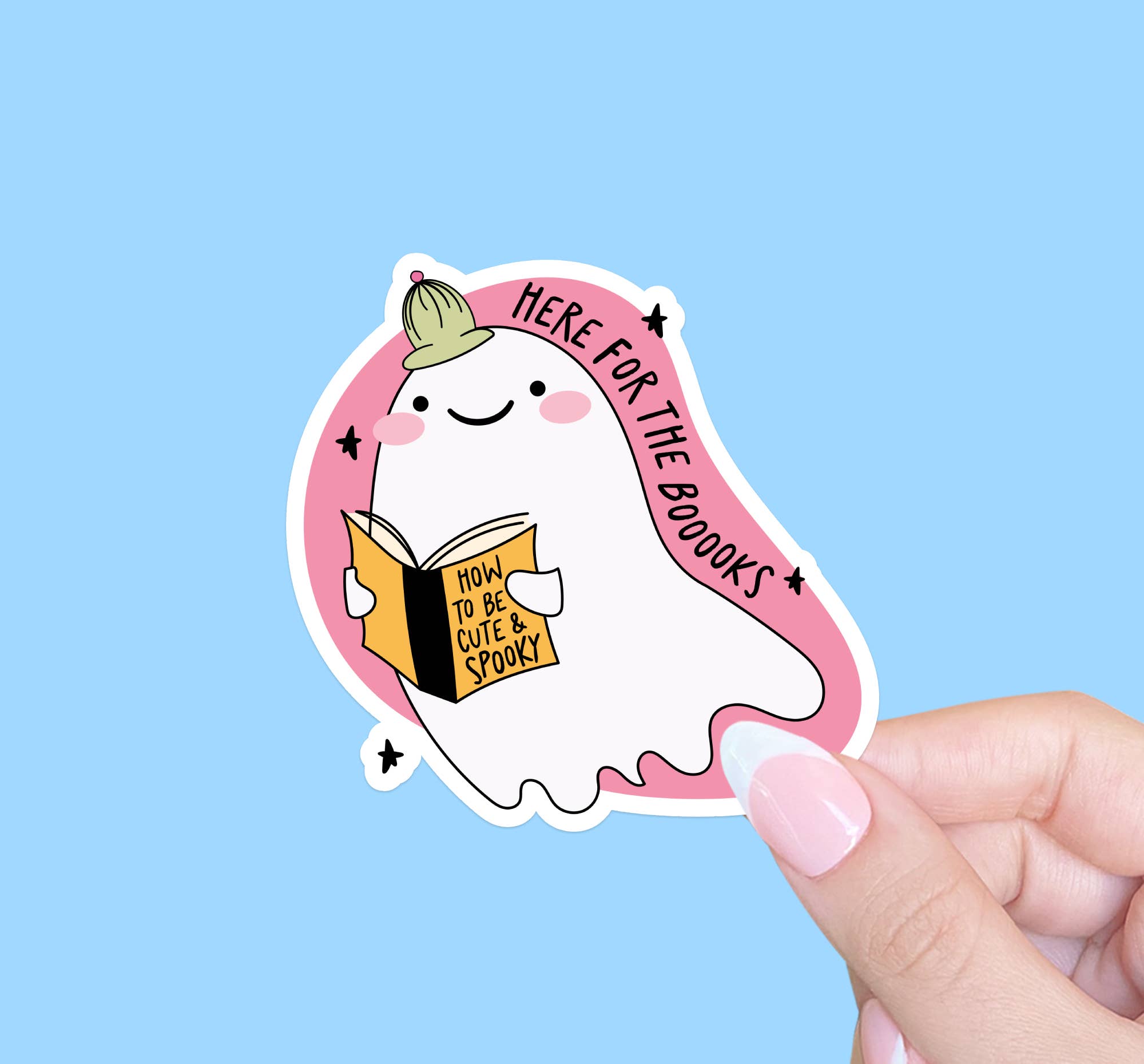 Radical Buttons - Wholesale Sticker - Here for the boooks , Halloween sticker, Sticker for readers