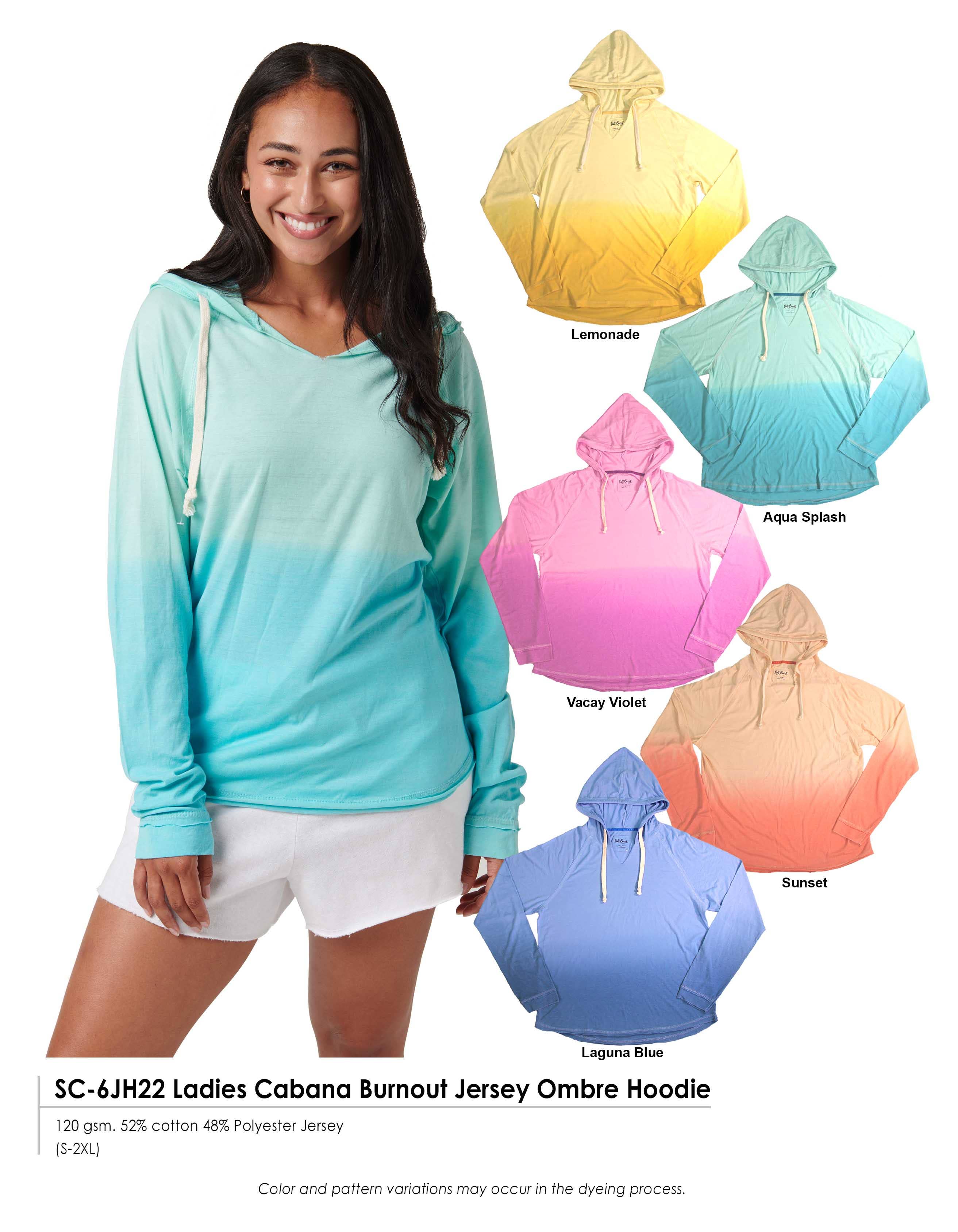 Salt Creek - Vendita all'ingrosso Felpa con cappuccio - Donna - Felpa con cappuccio Ombre Cabana Burnout Jersey EC-6JH22 da donna