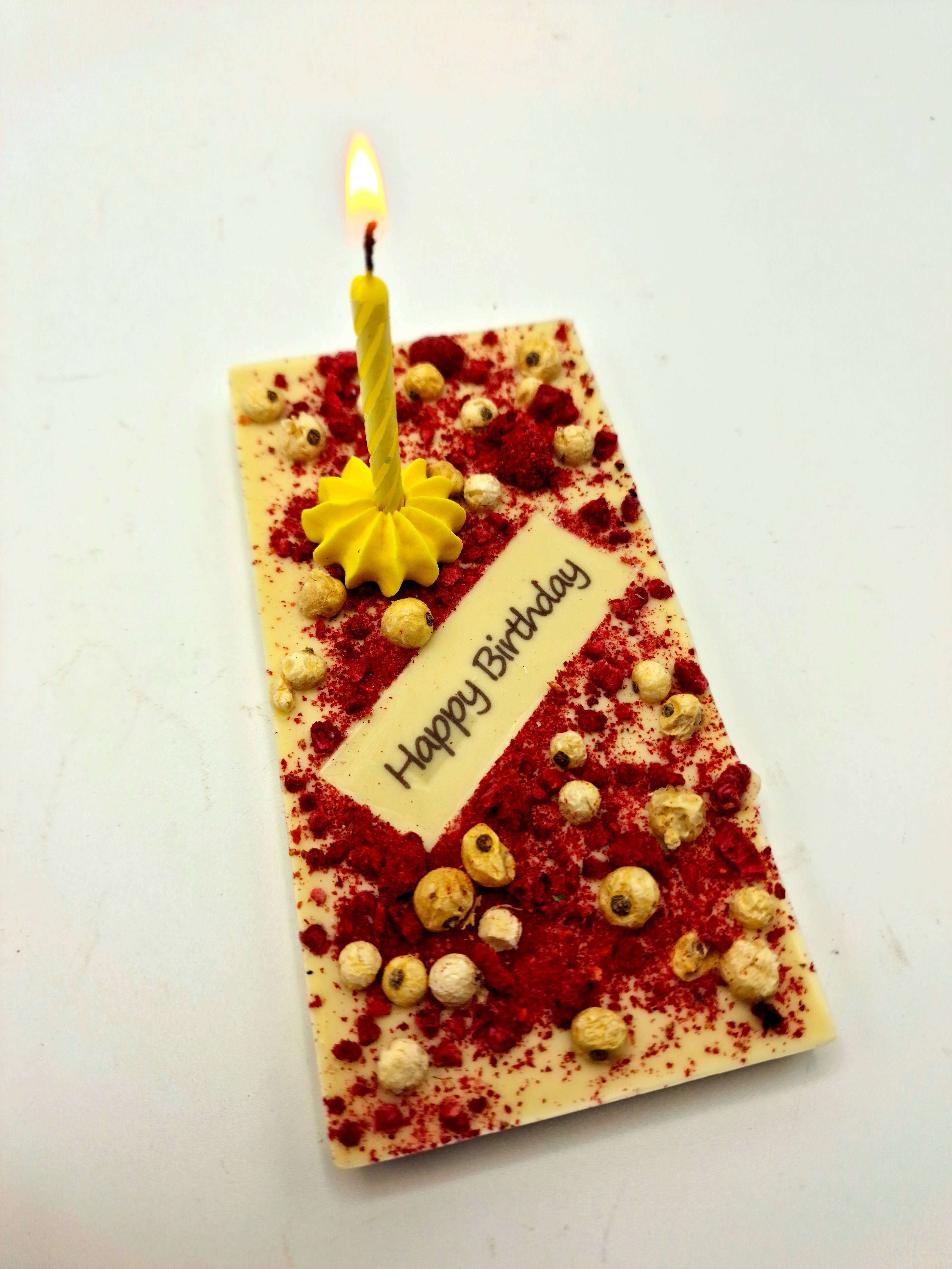 Ritonka ...made with love - Wholesale Chocolate Bar - Premium HAPPY BIRTHDAY - white chocolate with real candle!1