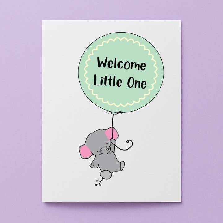 Bem-vindo Pequeno Elefante Cartão por atacado de Cards by Renee