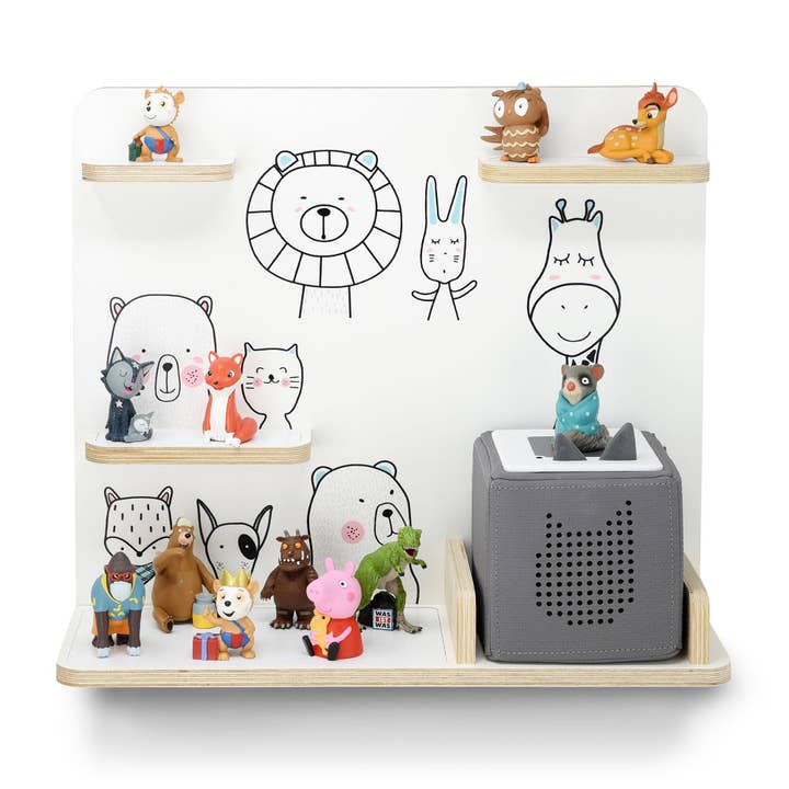Estantería de madera adecuada para The Toniebox, tamaño mediano - Friends para venta al por mayor de stadtecken