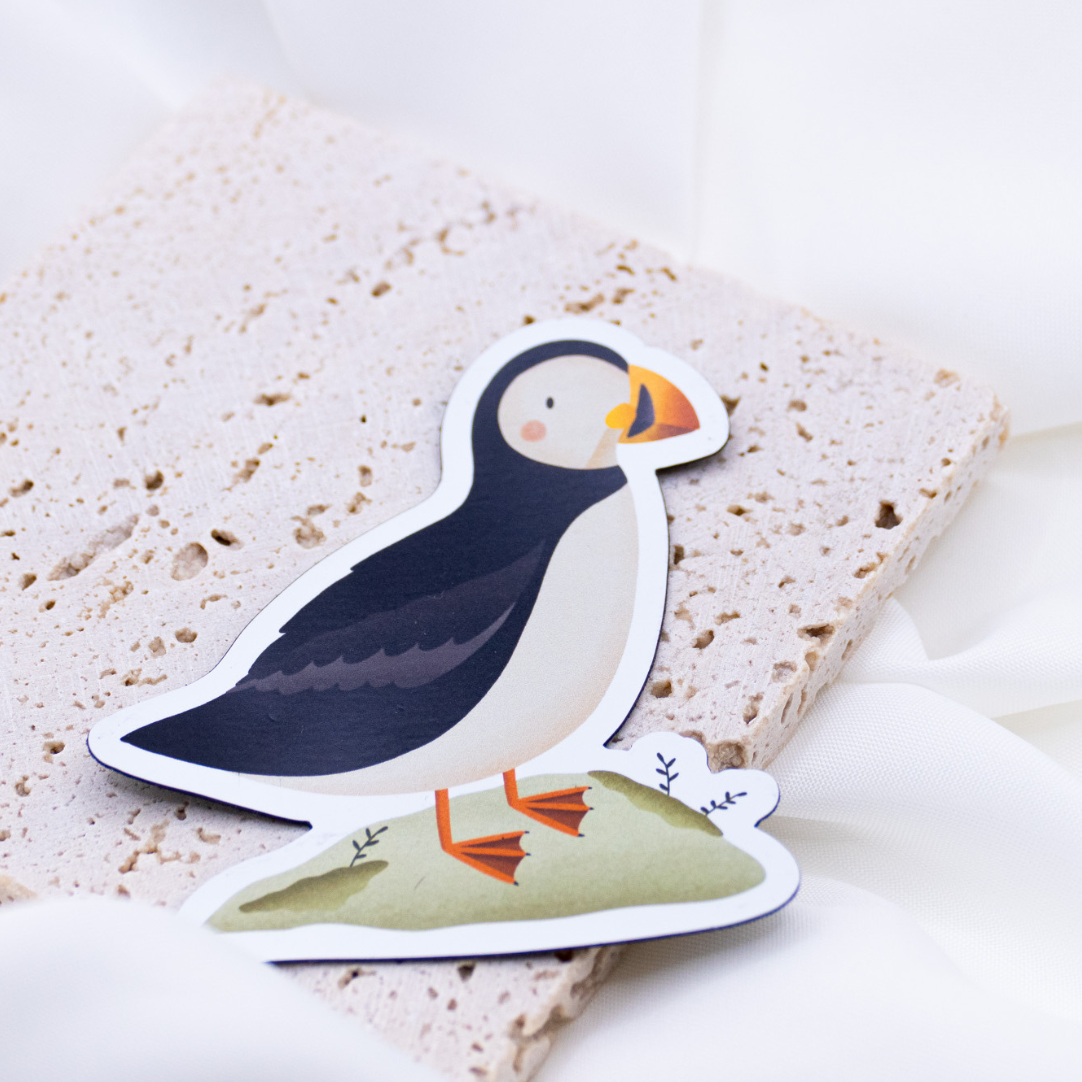 Tilda&Theo - Vente Aimants - Magnet Puffin Vogel Iceland - Aimant pour réfrigérateur Islande1