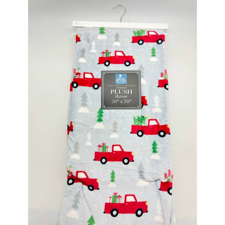 Bed Bath Fashions - Wholesale Throw Blanket - Dan River Christmas Flannel Fleece Plush Throw Blanket