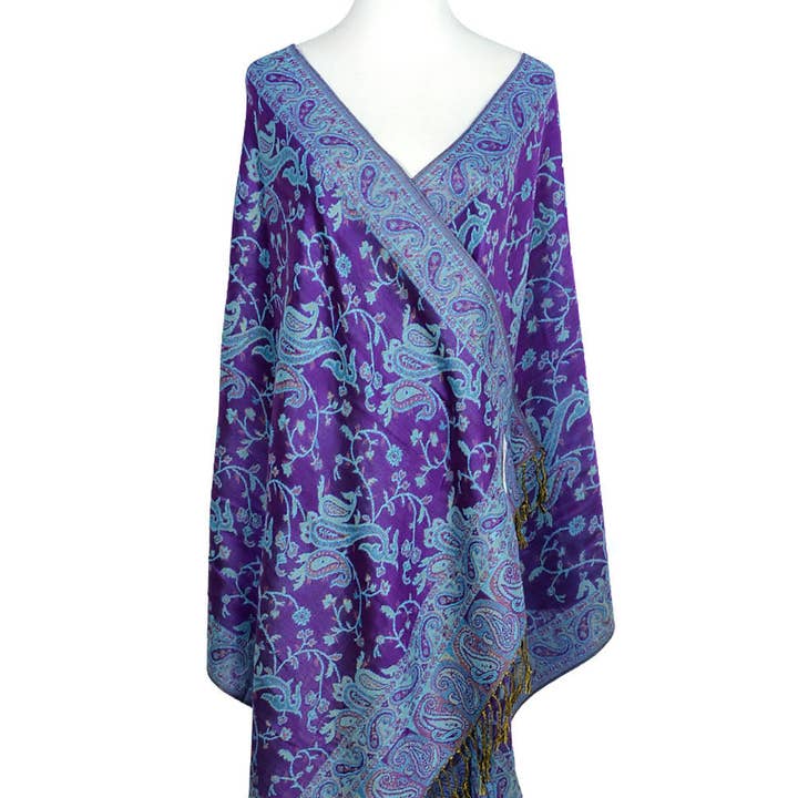 Jasper Trading LLC - Wholesale Scarf - Women's - 023_26 - One Piece Pasiley Print Pashmina Shawl Scarf2