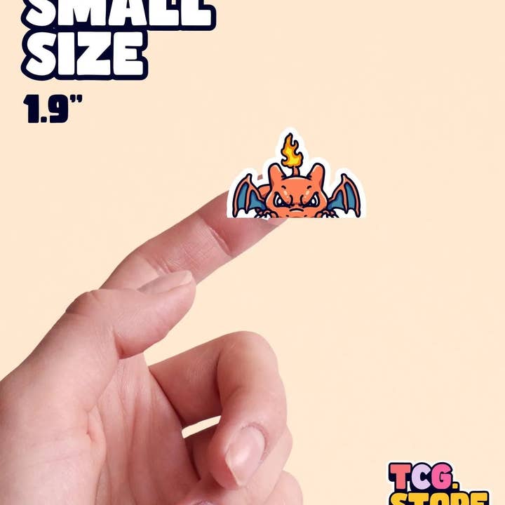 TCG.Store - TCGDOTSTORE - Wholesale Sticker - Charizard Peeking Pokémon Sticker5