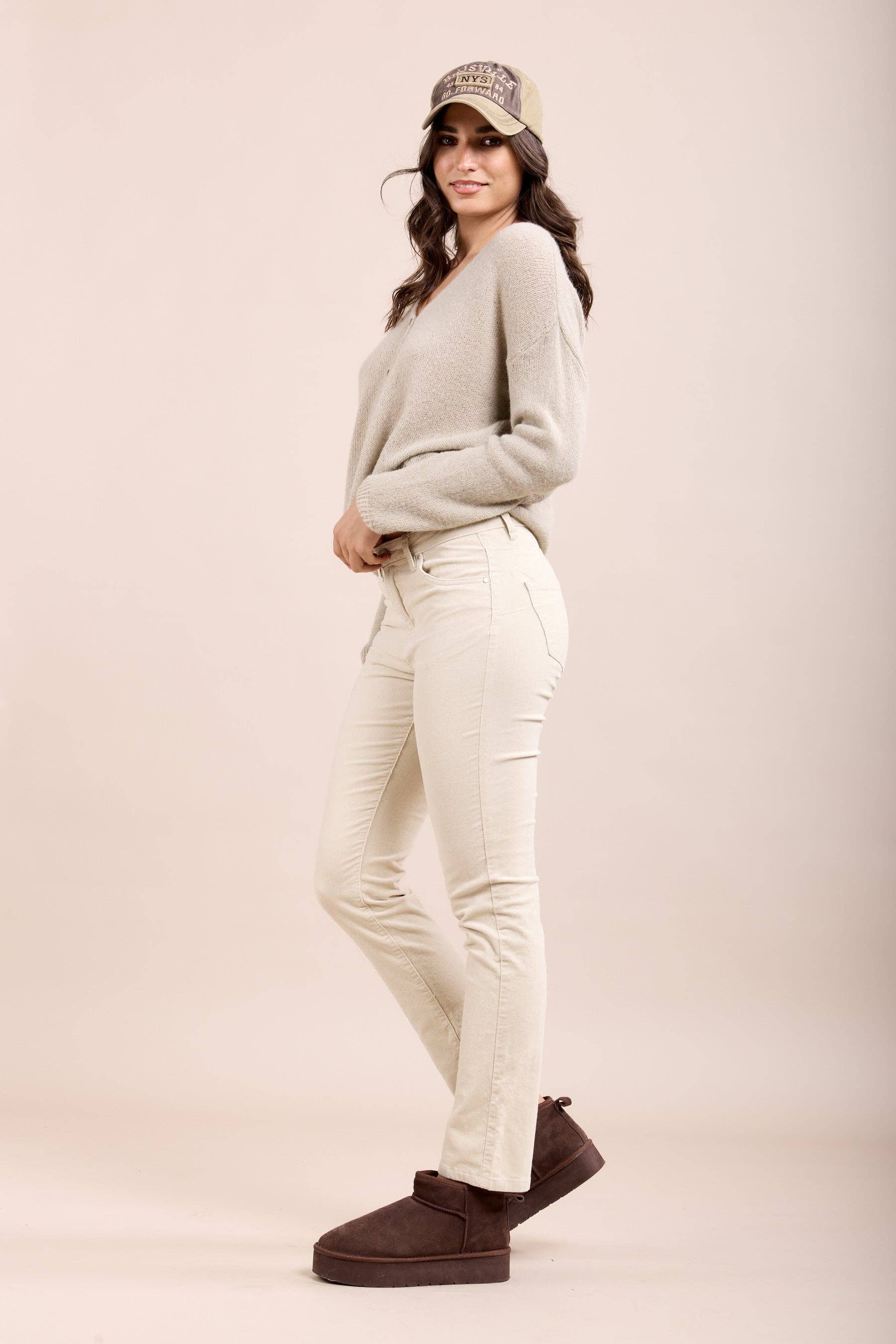 Toxik3 - Wholesale Pants - Women's - Toxik3 pantalon slim push-up stretch en velours milleraies8