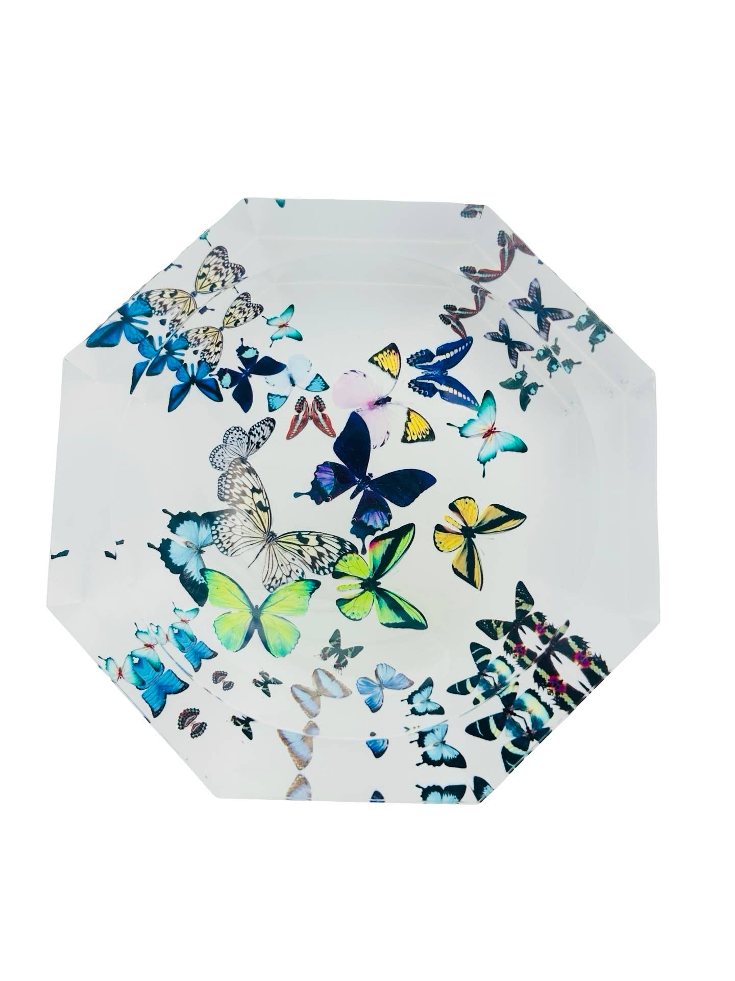 Maven Home - Wholesale Decorative Plate/Dish/Bowl - Octagon Acrylic Bowl, Kaleidoscope
