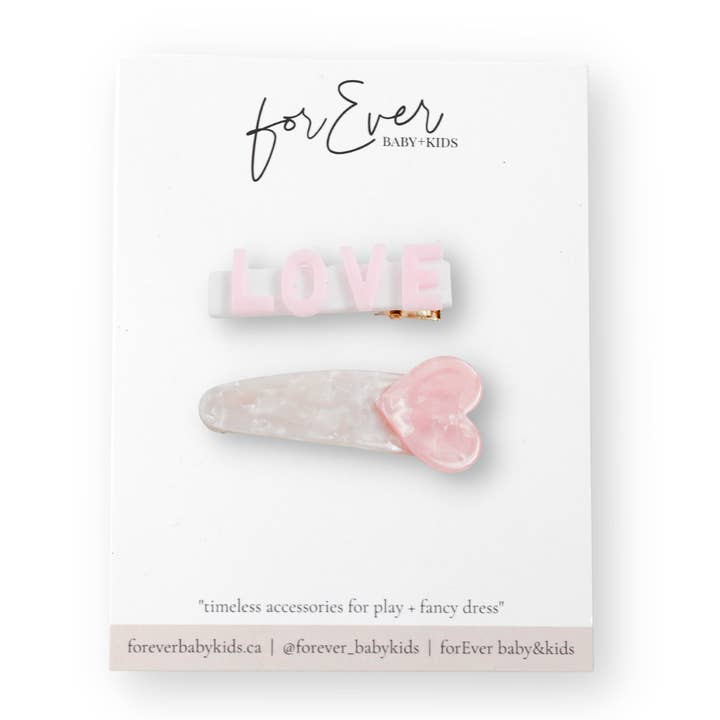 Juego de clips LOVE para venta al por mayor de forEver baby+kids