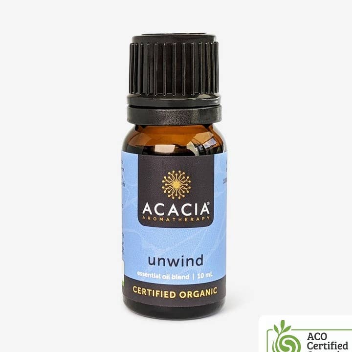 Unwind Certified Organic Essential Oil Blend for wholesale by Acacia Aromatherapy