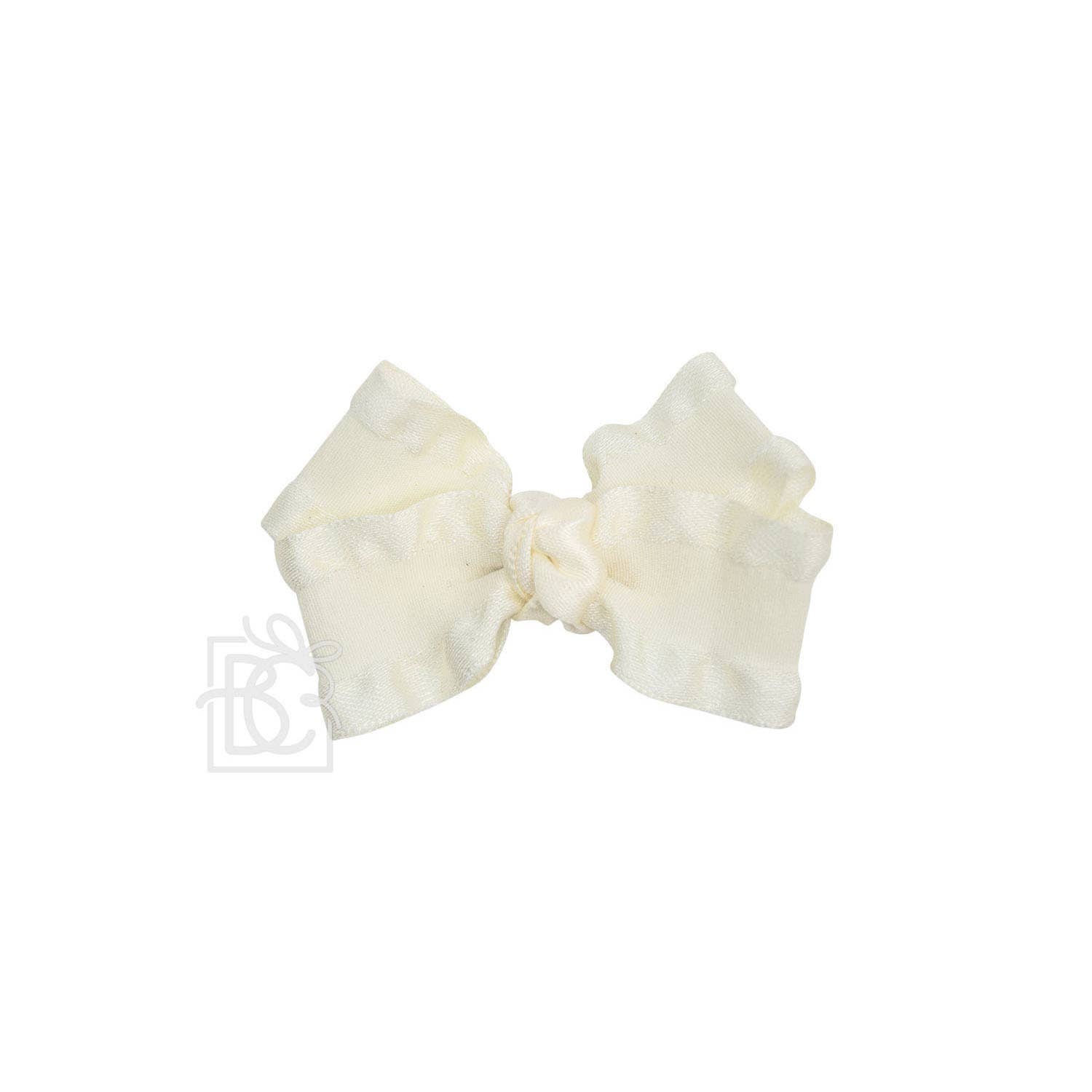 Beyond Creations, LLC - Wholesale Hair Bow - Kids - DOUBLE RUFFLE BOW ON CLIP65